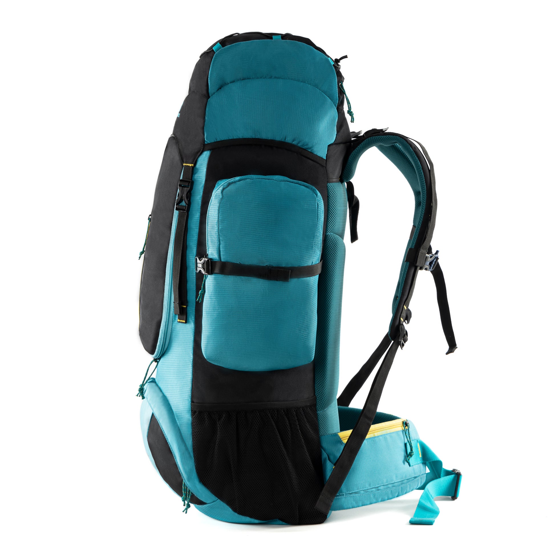 Rapid 65 Litre Front Opening Rucksack for Travelling and Hiking (Sea Green)