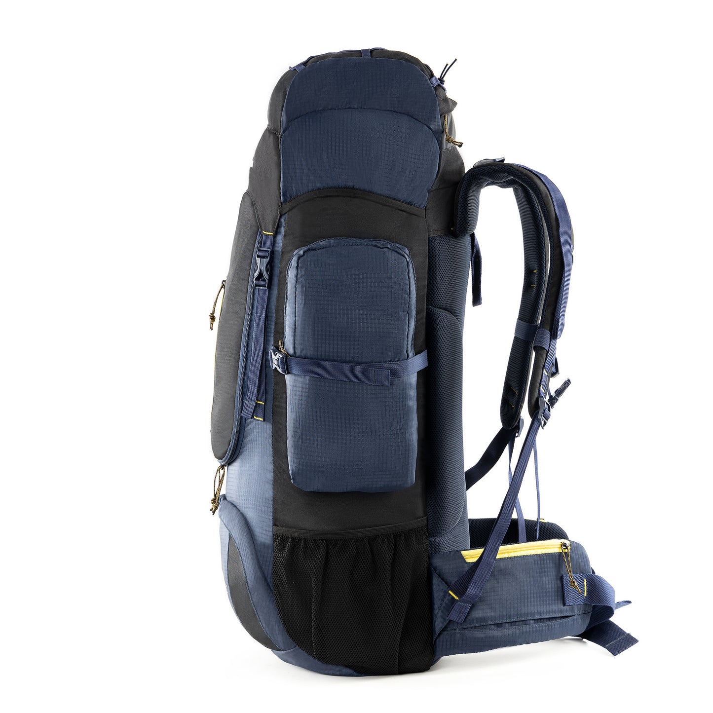 Rapid 65 Litre Front Opening Rucksack for Travelling and Hiking (Navy Blue)